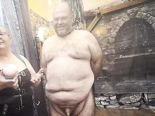 Hairy Mature BBW Domina Wanks Slave & Cums On Food - Part 1 BDSM Fetish