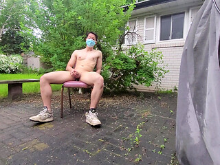 masturbating in my backyard