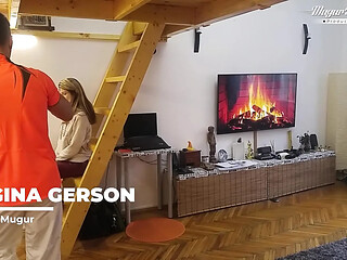 Petite Gina gets fucked hard at home in behind the scenes action