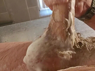 Jerking it in the hotel shower