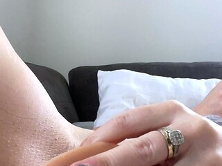 Close up pussy gape and toy