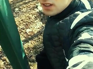 Outdoor Cumshot - Cock Self Creampie