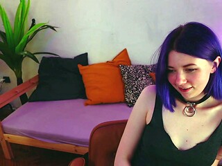 Sweet brunette solo masturbation in a car