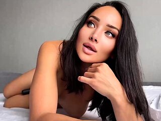 Busty brunette solo masturbation