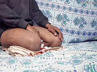 Big booty first-timer gives a handjob with some ass-smothering action