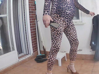 Leopard stocking dress