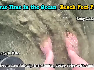 &quot_First Time in the Ocean Beach Feet POV&quot_