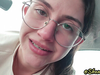 CAR POV BLOWJOB CUM IN THROAT RAINY DAY PART. 2