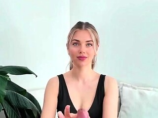 Blonde teen finger fucked POV