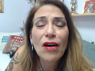 JOI Face Close-up, as I Ride My Anal Dildo!