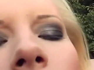 Euro Babe Blonde - POV Outdoor Pussy