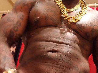 Bbc Worship Hallelujah Johnson - Tall Dark Chocolate Muscles Tattoos Hairy BBC Hallelujah Johnson Masturbating Solo