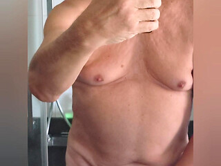 Masturbation in front of a mirror