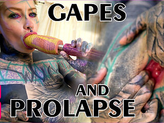 Tattoo Girl Masturbating, Fingering Her Pussy and Ass