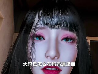 3D BBW Asian MILF Teasing Her Stepson to Fuck Her Pussy