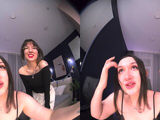 Slim brunette amateur fucking pov on the floor