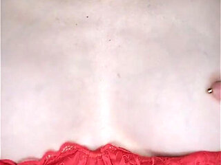 JOI Red Lingerie Seduction, Pussy Spread, Creampie Begging