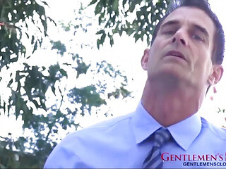 GentlemensCloset: Horny Alex Cox sensually caresses and worships his big feet