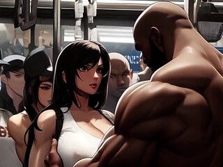 Tifa's Titties Always Draw A Crowd On The Midgar Train
