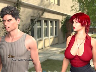 PC gaming action with big boobs in 3DCG