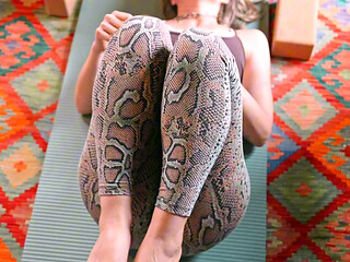Used her right on the yoga mat