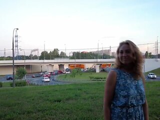 Outdoor love scene with a submissive MILF hottie