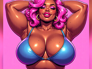 Chubby Black Women Art
