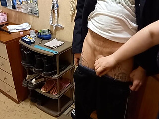 A friend's wife jerks off my cock