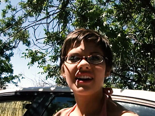 Haileey James Is A Short Haired Brunette Wearing Glasses That Loves Cock