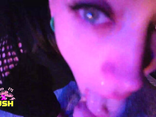 Envy X in Neon Thigh Highs