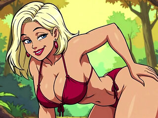 Ai Babes Outdoor Cleavage Tease