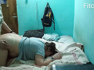 We doggy with medium with his white thong