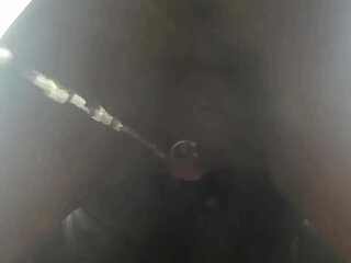 Sexy Crossdresser kellycd2022 in black sexy seamless pantyhose black dress and mules on a cold morning