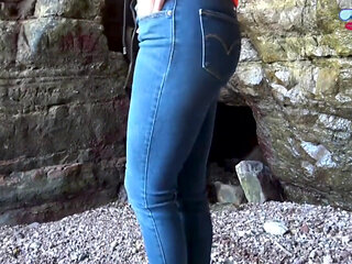 Lifejacket and Jeans on the Beach