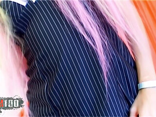 Lesly: Pretty Young Spanish Blonde Lesly Kiss Does a Strip on the Bed