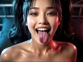 Cute Asian babe gets it on in her room with animated boyfriend