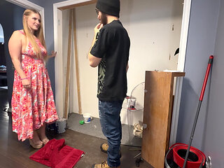 Cheating Wife Creampied by the Handyman