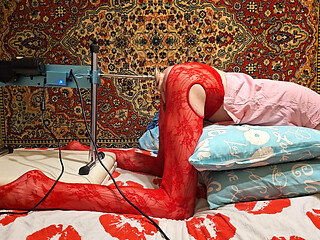 Sasha Earth sissy Crossdresser homemade amateur anal Fucking Machine