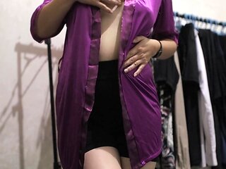 Try On Haul Satin Dress And Lingerie