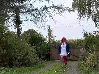 Dressed in a little white dress for an evening