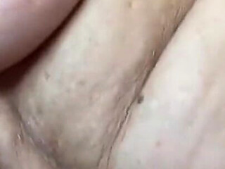 Stepaunt Ann Plays with Her Tits While Giving a Great Footjob Part 2