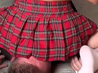 Reverse Facesitting in Skirt Absolutely Trap Under Ass