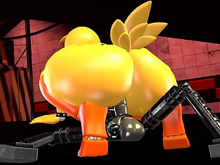 Toy chica es follada por un endoesqueleto (FNAF)