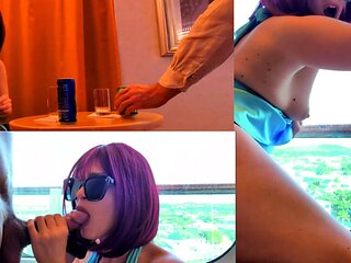 In the HOTEL I'll cuckold you with the waiter!