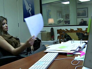 Madelyn Marie as Slutty Secretary Takes Bosss Creampie