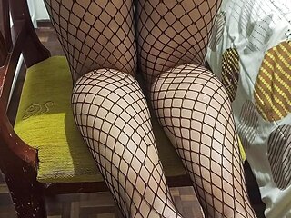 Little slut in the chair