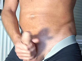 I show my buttocks after a nice handjob