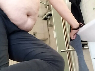 German MILF teases you with her big ass in the shower
