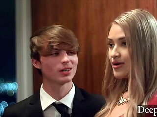 Blonde Gold Digger Gizelle Blanco Seduced By BF's Dad Manuel Ferrara - Deep Throat, Doggystyle & Facial