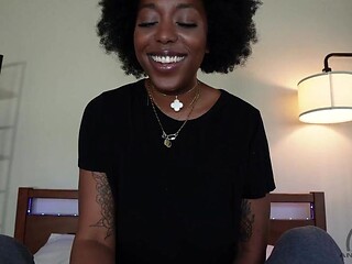 Busty ebony stepsis POV fuck with multiple partners